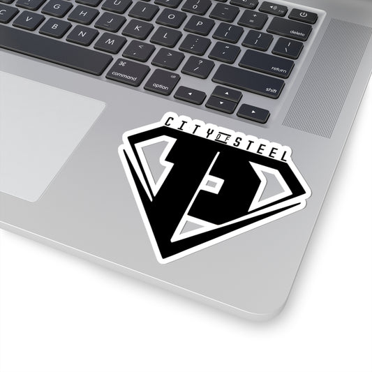 City of Steel Kiss-Cut Stickers - Bold Urban Design for Laptops, Water Bottles, Cars etc.